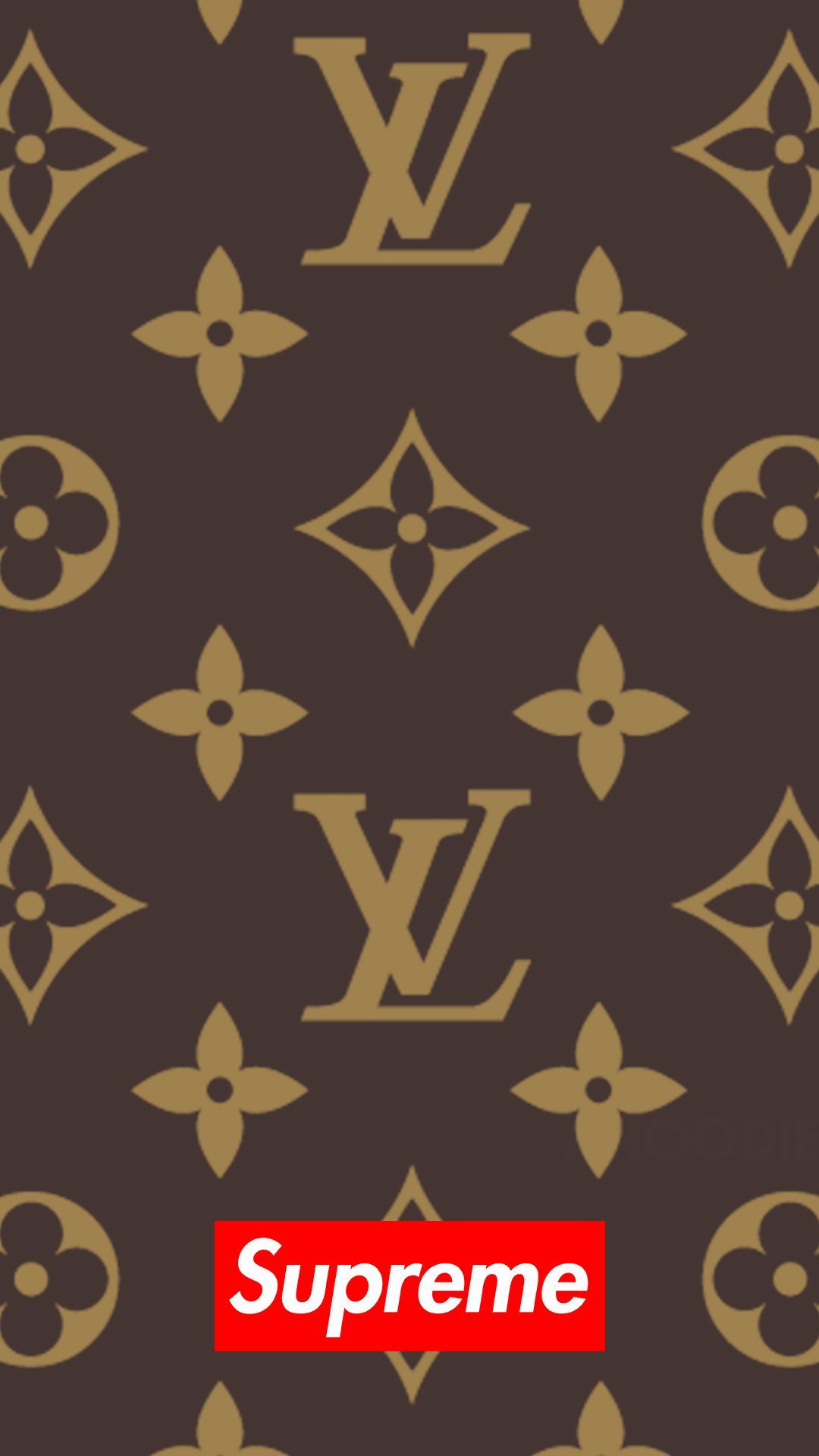 Supreme Louis Vuitton pattern rosso, 1080x1920 Verticale, Telefono