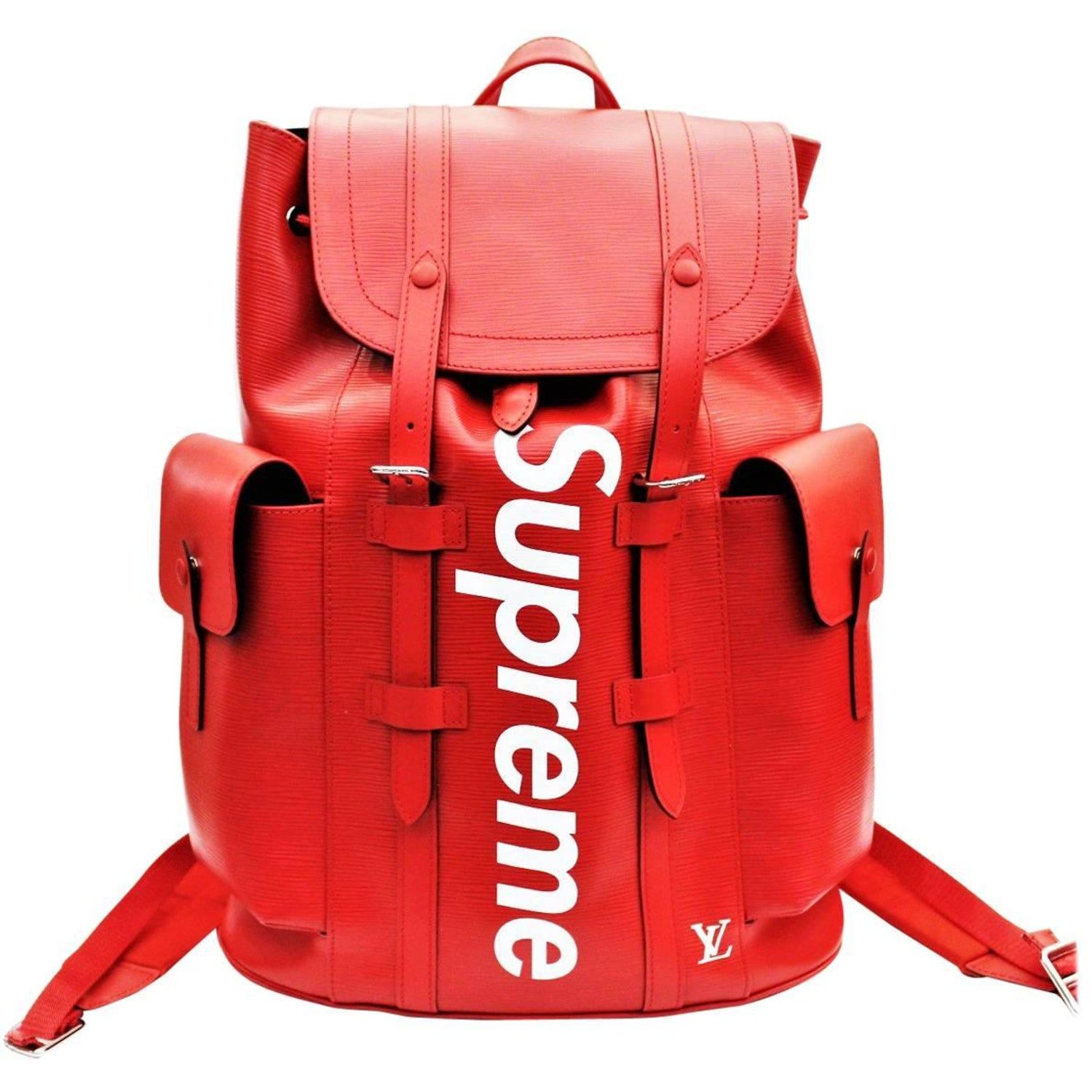 Zaino rosso Louis Vuitton Supreme, streetwear, 1500x1500 HD, Desktop