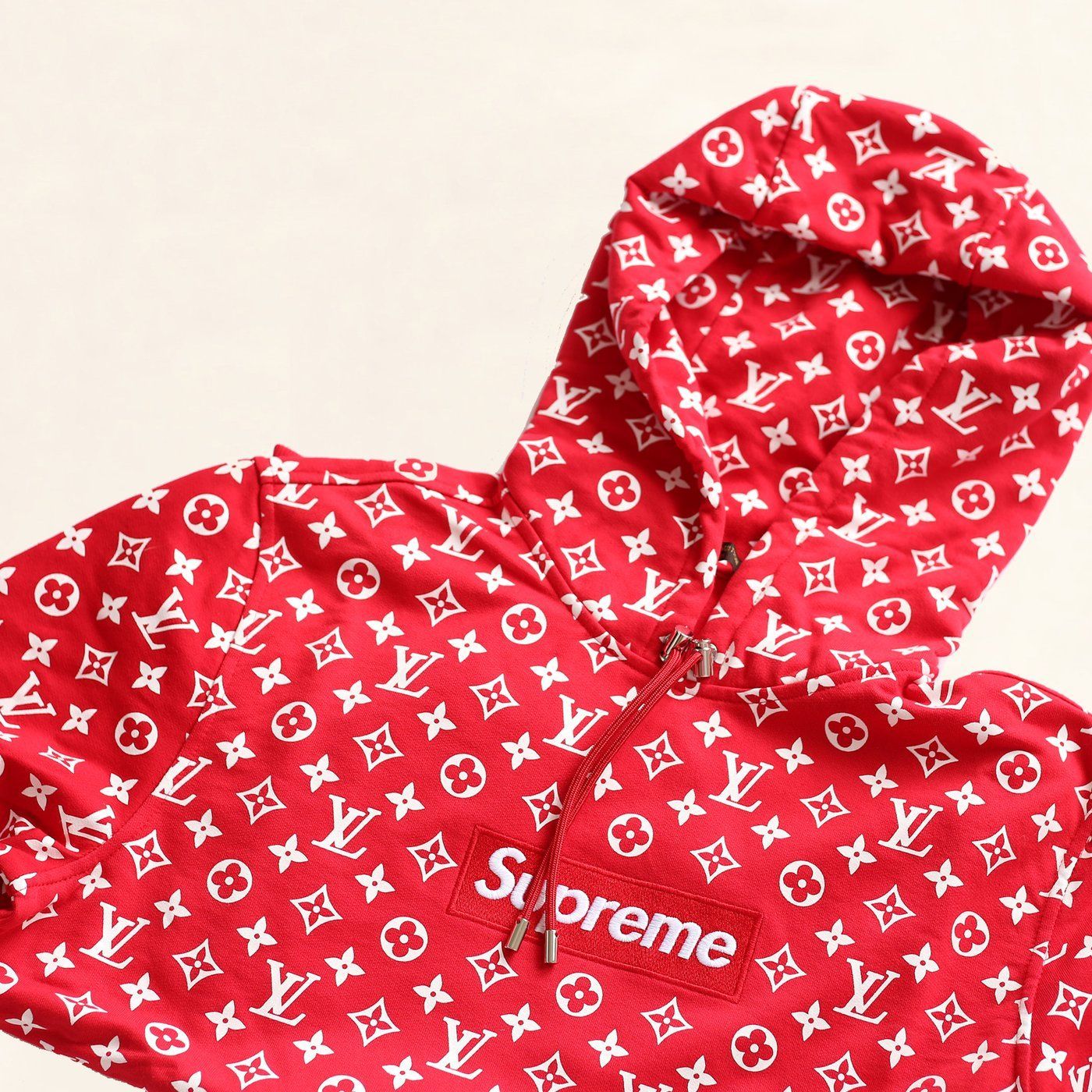 Felpa rossa Supreme Louis Vuitton, moda di lusso, 1400x1400 HD, Desktop