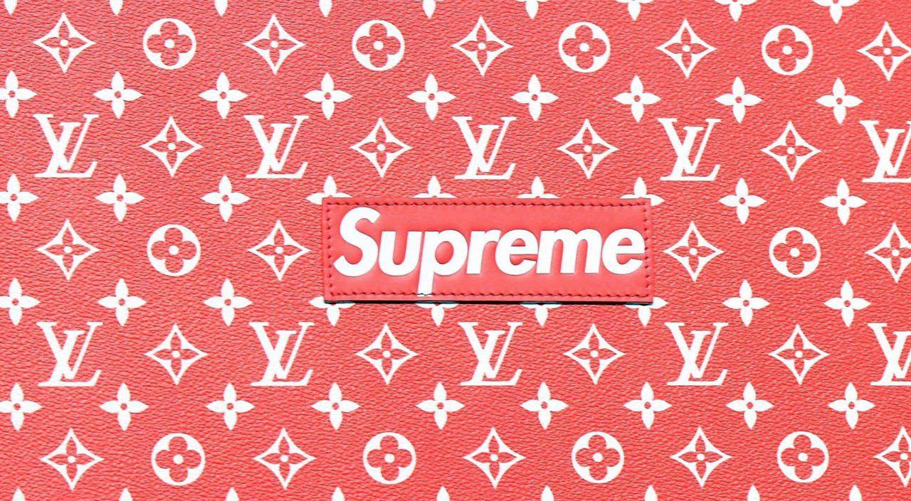 Louis Vuitton Supreme logo rosso, francese, 1280x705 720p, Laptop