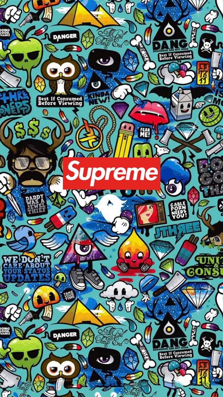 Supreme x Akira box logo, 1242x2208 Verticale, Mobile