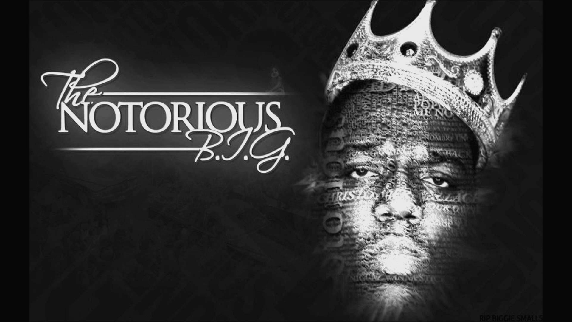 Notorious B.I.G. corona bianco e nero, 1920x1080 Full HD, Desktop