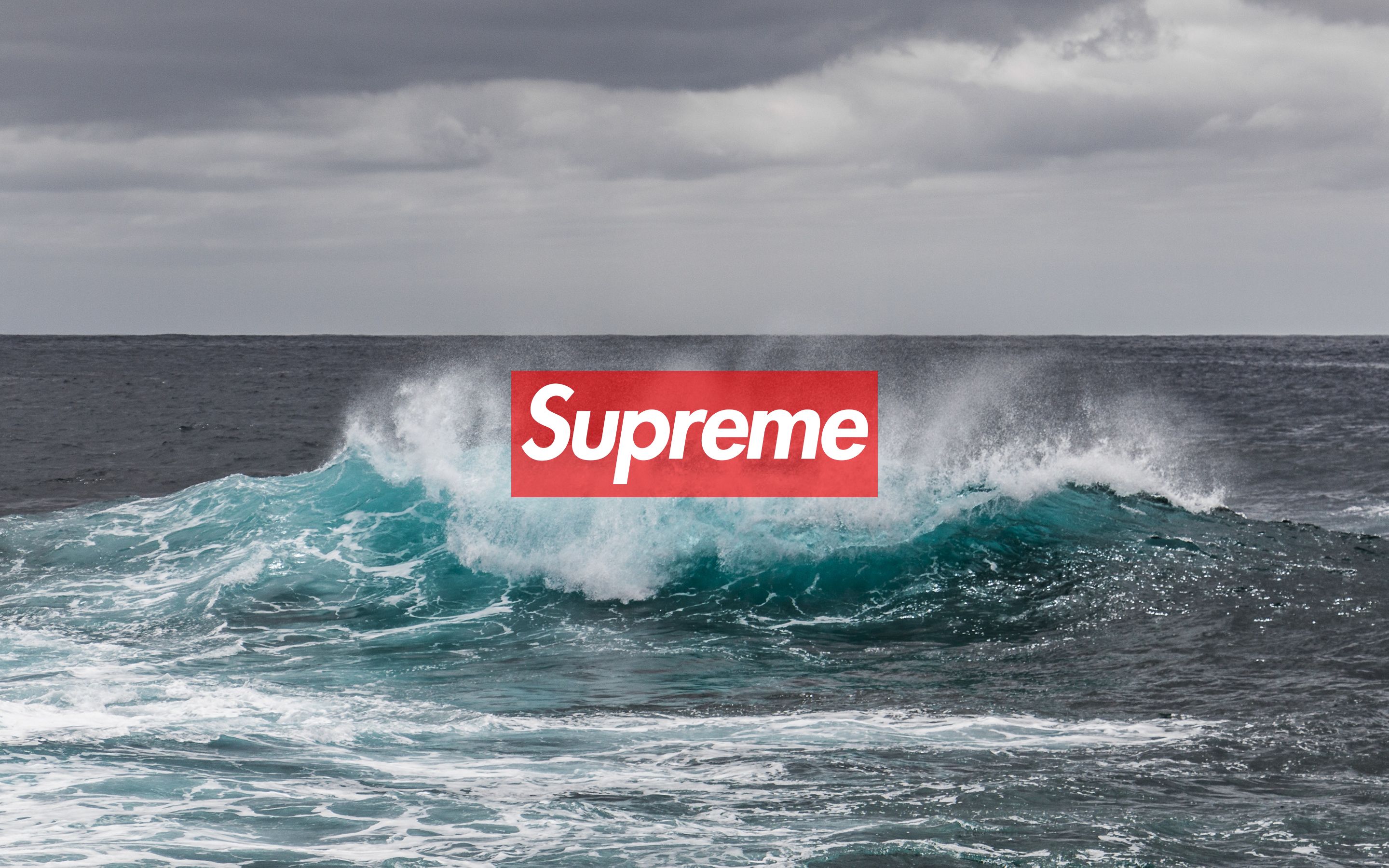 Logo Supreme onde oceano, New York, 2880x1800 2K+, Mac