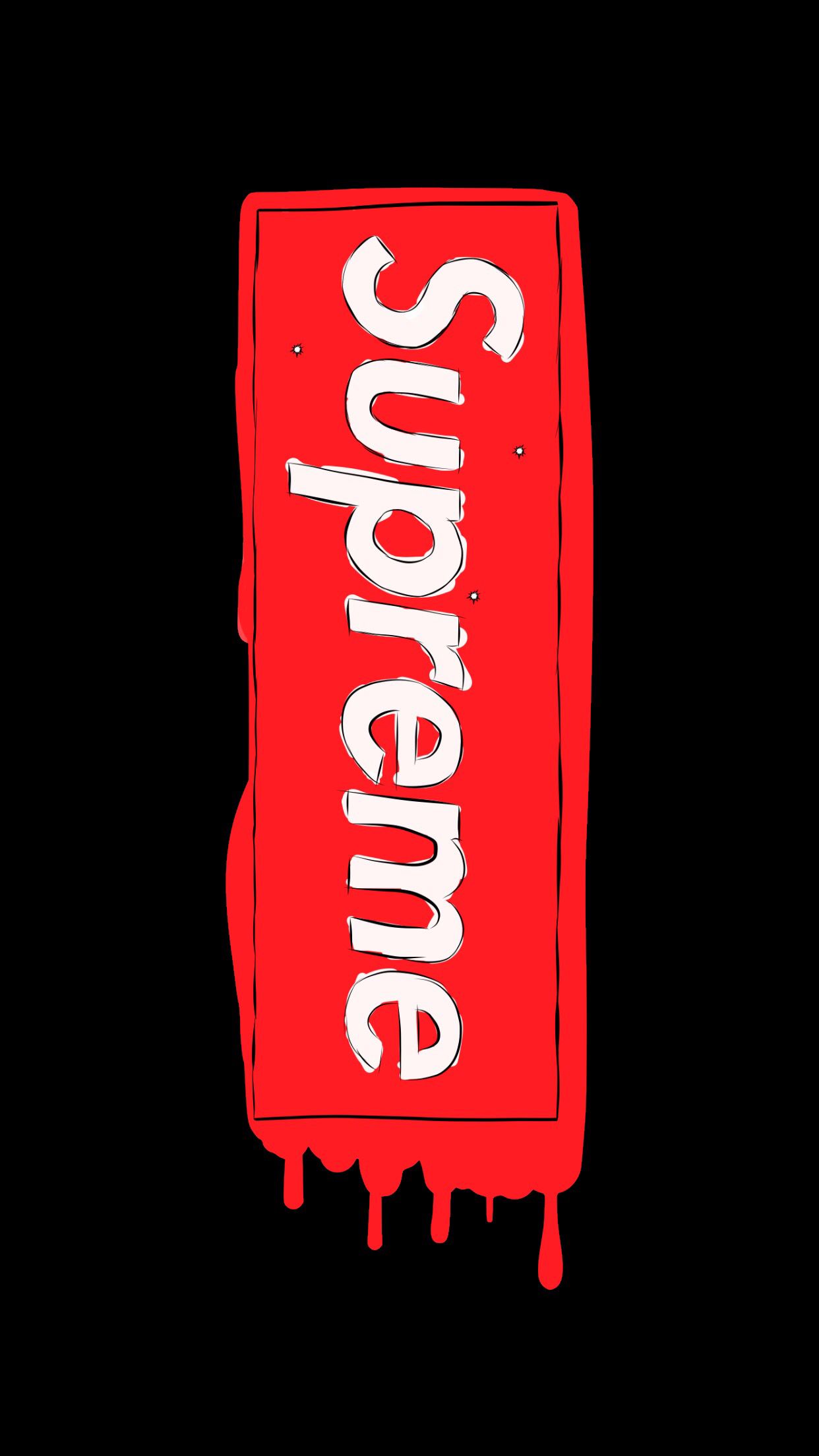 Logo Supreme rosso texture, 690x1226 Full HD Verticale, iPhone