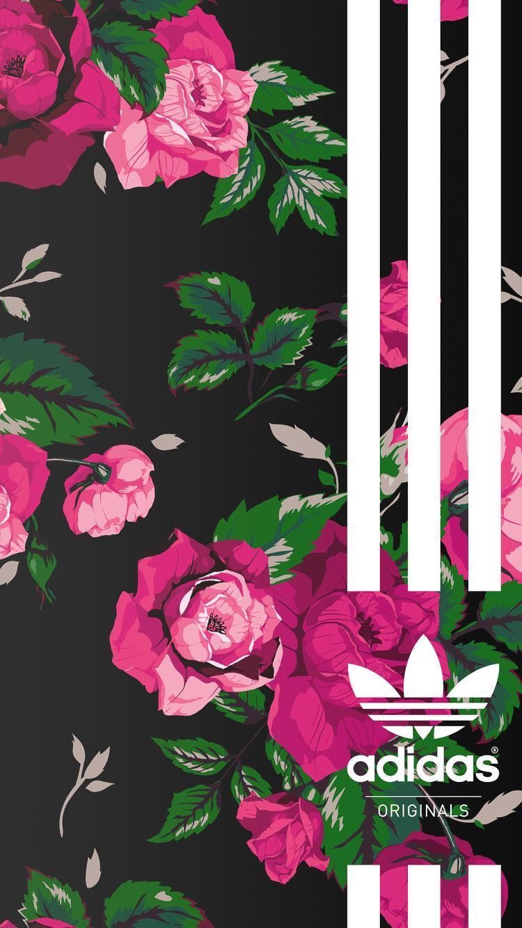 Logo Adidas rosa pattern, tre strisce, 1080x1920 Full HD Verticale, iPhone