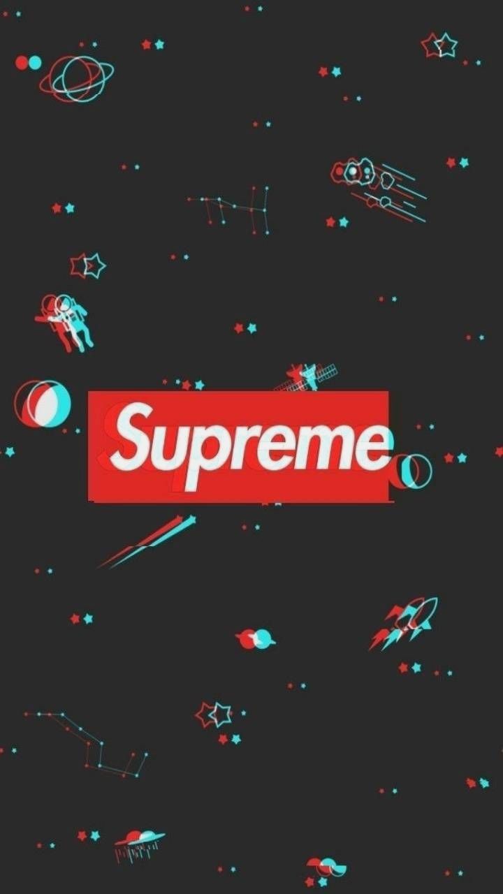 Logo Supreme mimetico camouflage, 1080x1920 Verticale, iPhone Pro