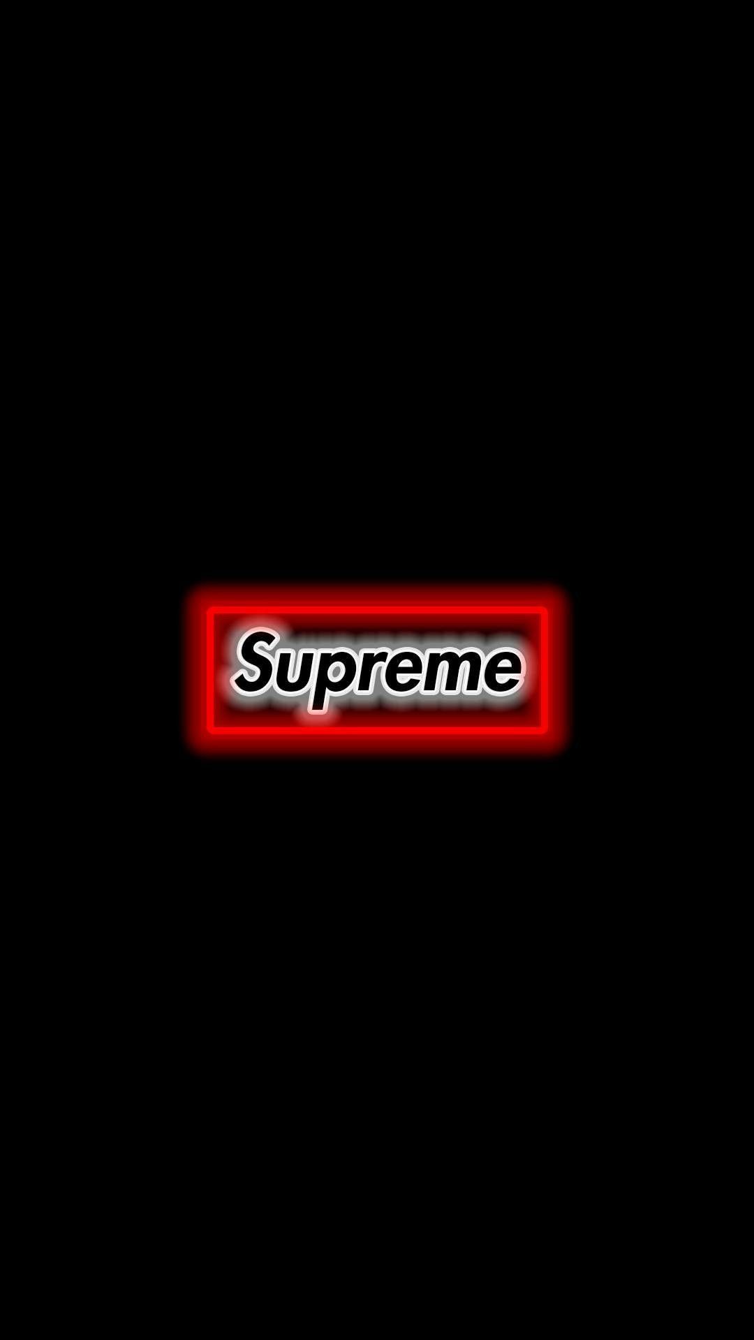 Logo Supreme neon rosso, 1080x1920 Verticale, Telefono