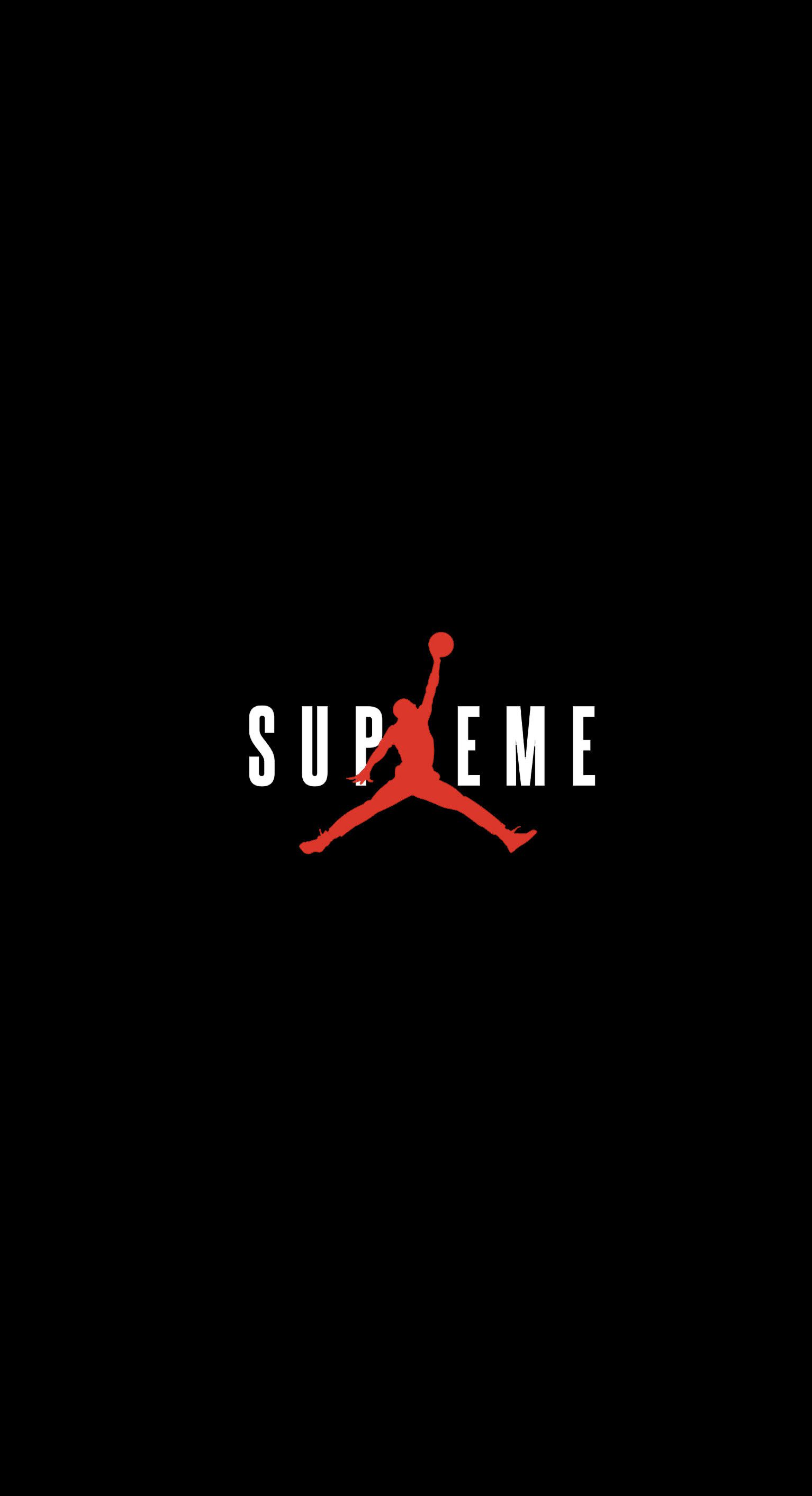 Logo Supreme Jordan rosso nero, 1534x2824 Verticale, Telefono