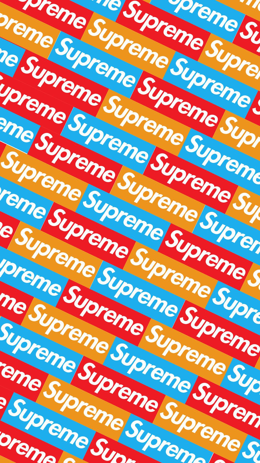 Logo Supreme pattern colorato, 1080x1920 Verticale, Mobile