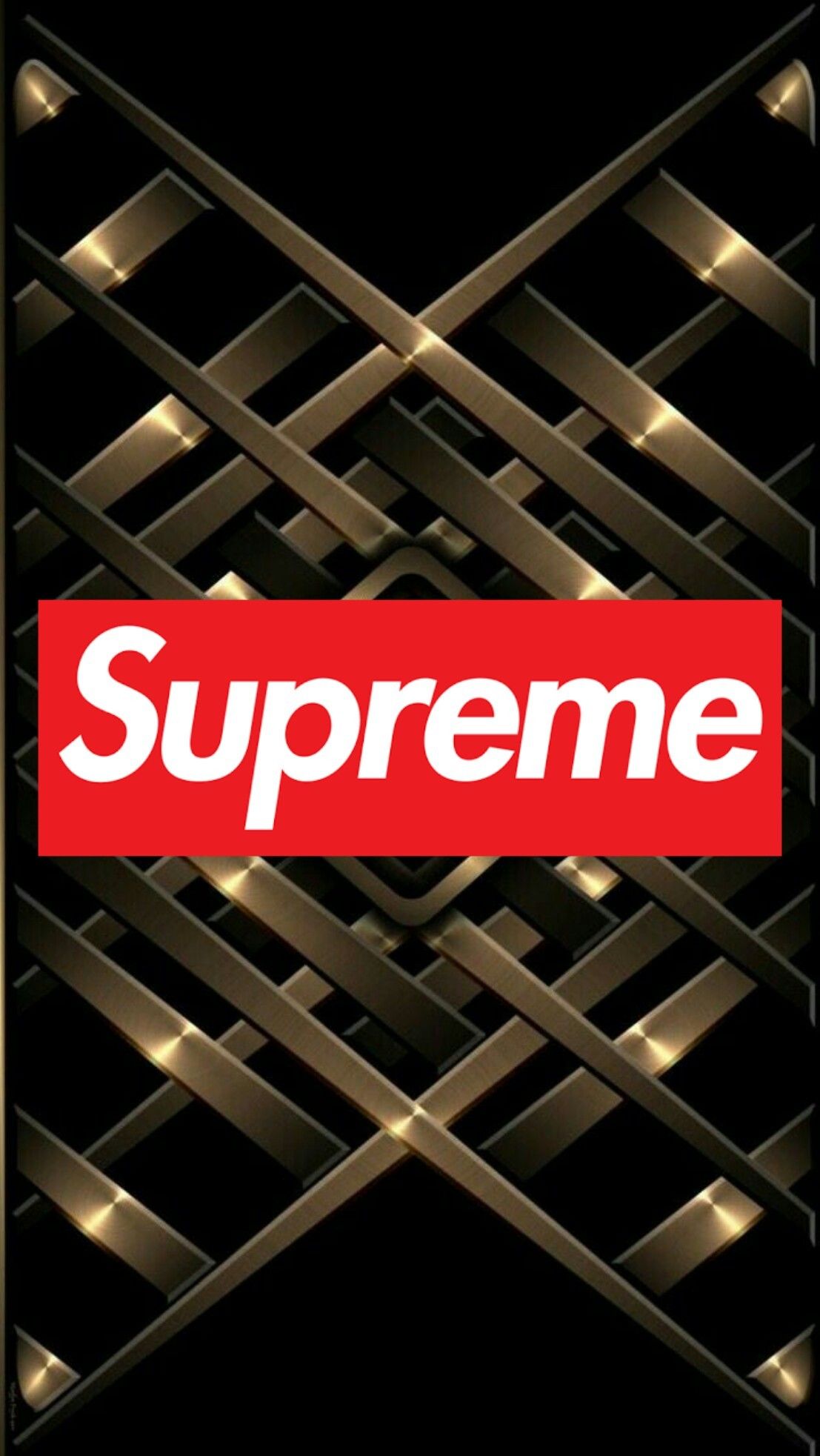 Logo Supreme oro nero, 1107x1965 Full HD Verticale, Smartphone