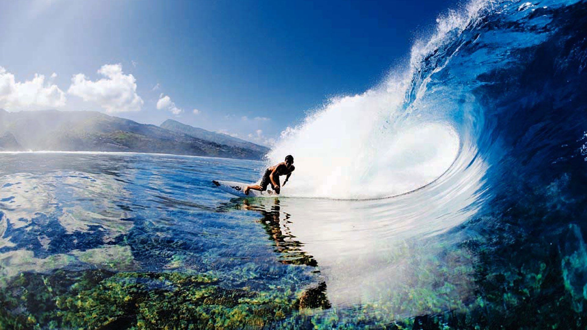 Surfista onda oceano blu, 1920x1080 1080p, Desktop