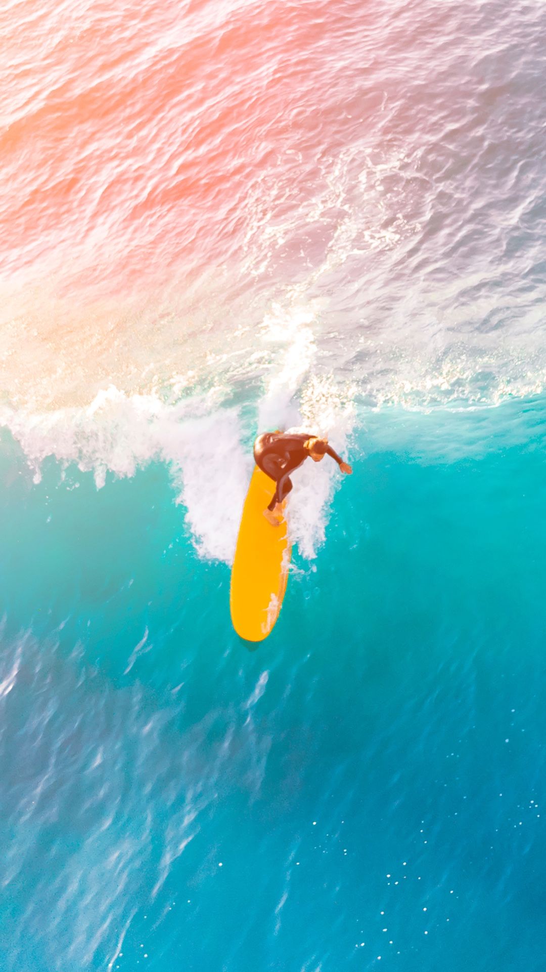 Surfista vista aerea oceano, 1080x1920 Full HD Verticale, iPhone
