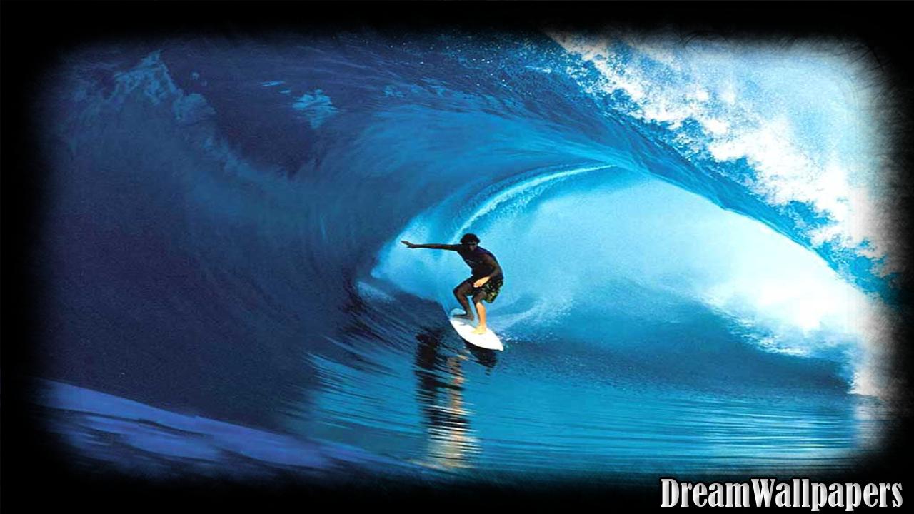 Surfista onda blu, 1280x720 HD, PC Desktop