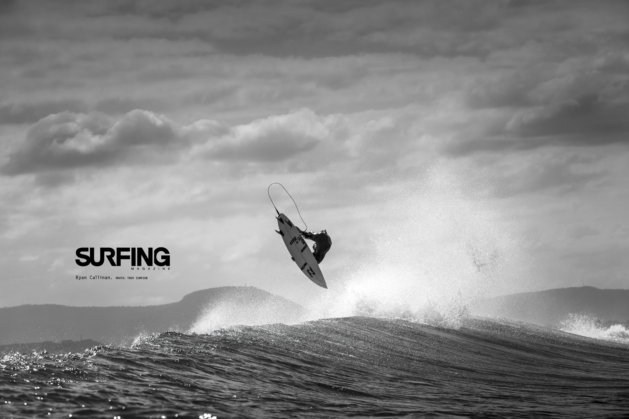 Surfista in aria bianco e nero, 2000x1333 alta risoluzione, Laptop