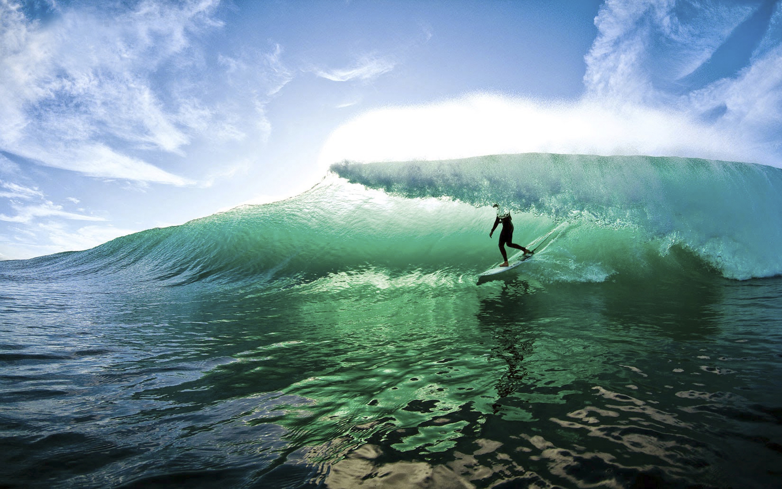 Surfista onda verde oceano, 2560x1600 WQXGA, MacBook Pro