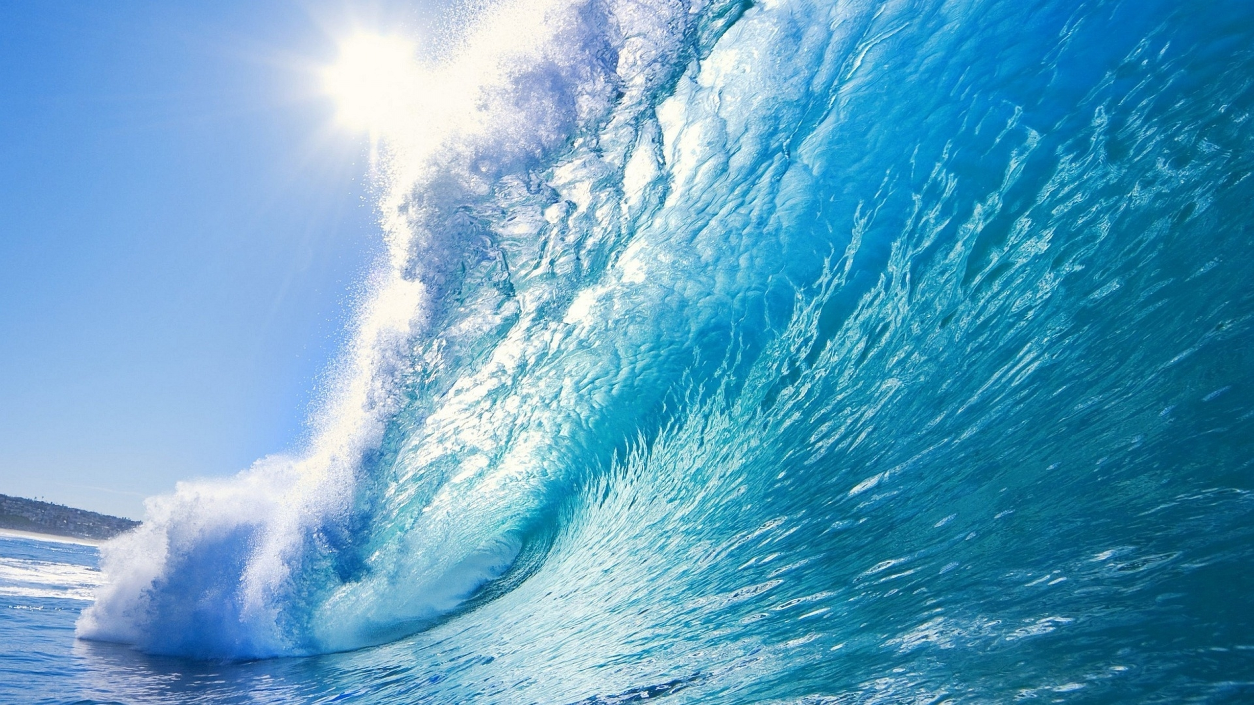 onda blu oceano surf, 2560x1440 2K, Desktop