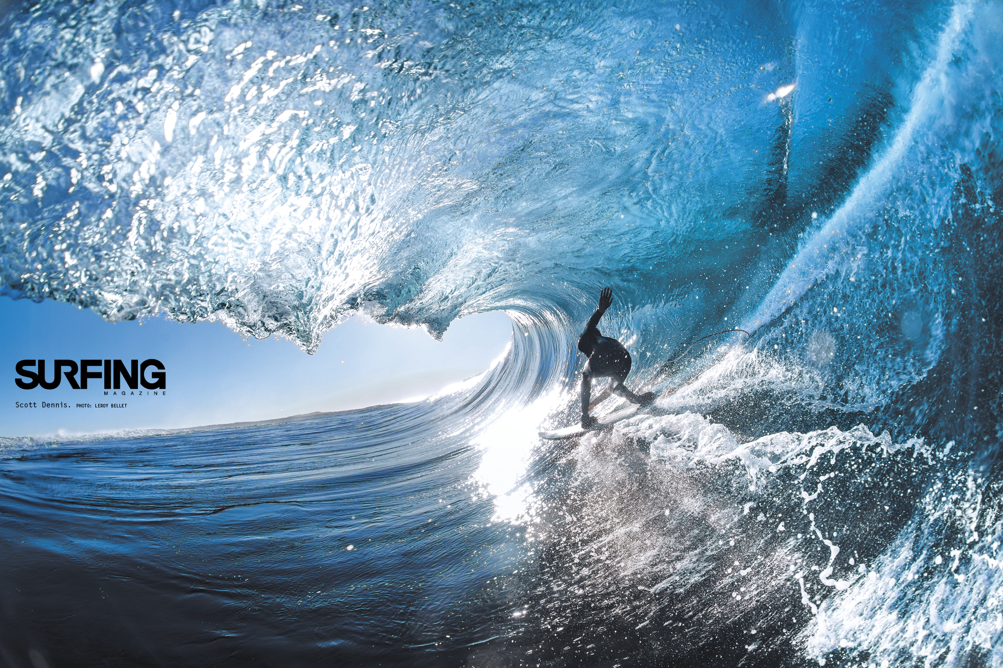 Surfista dentro onda blu, 2000x1333 Hi-Res, Desktop