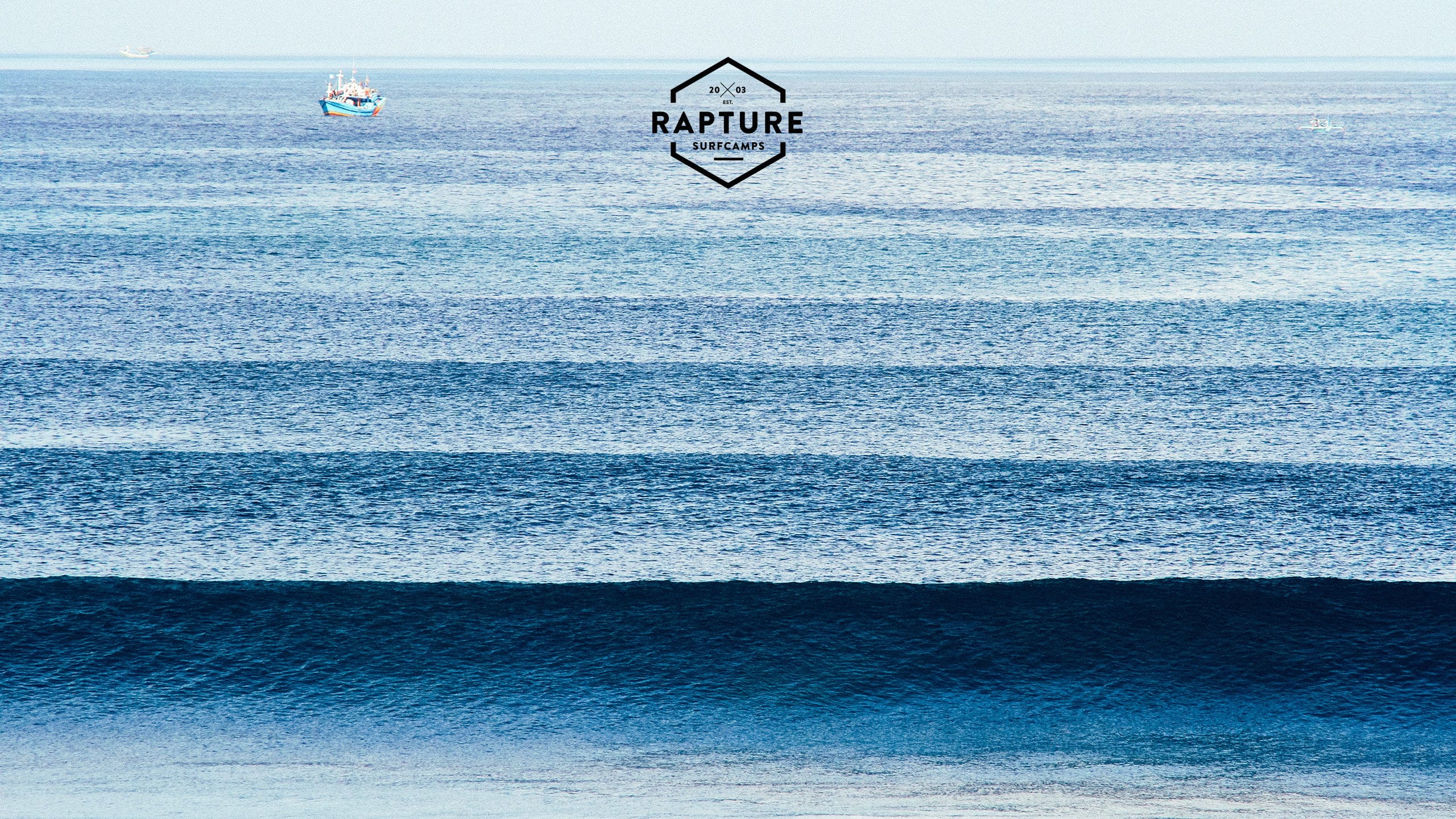 Onda oceano blu con logo Rapture, 2560x1440 1440p, Desktop