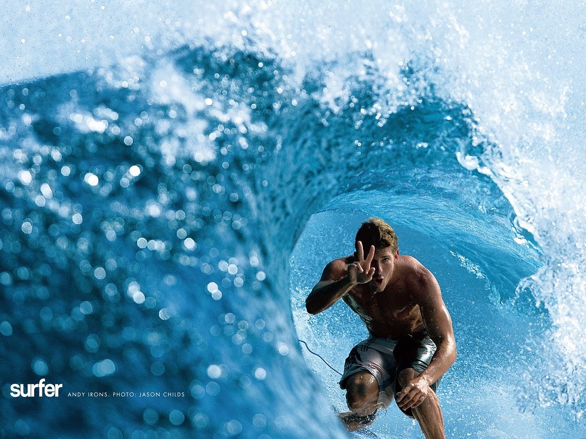 Surfista dentro onda blu, 1200x900 HD, Laptop
