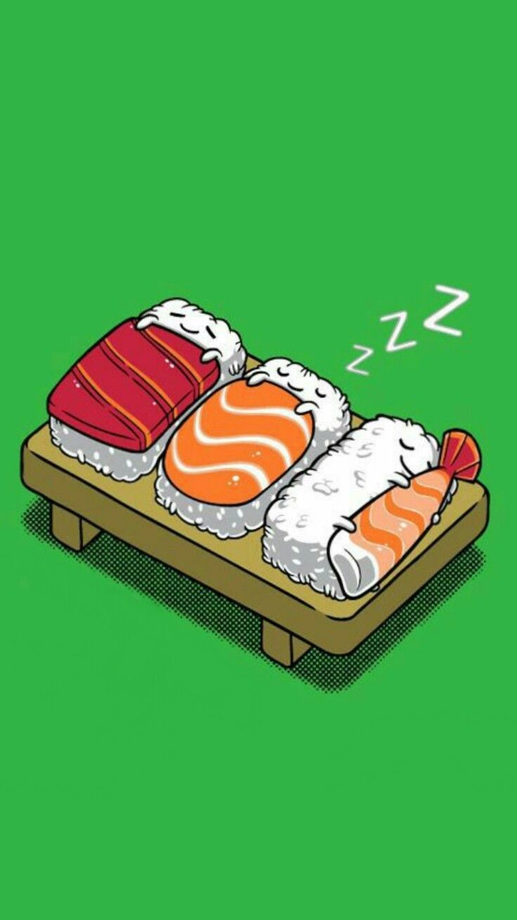 Sushi kawaii che dorme, 736x1308 Verticale, Mobile
