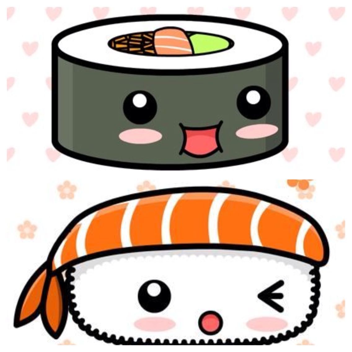 Sushi kawaii cartoni carini, 1136x1136 HD, PC