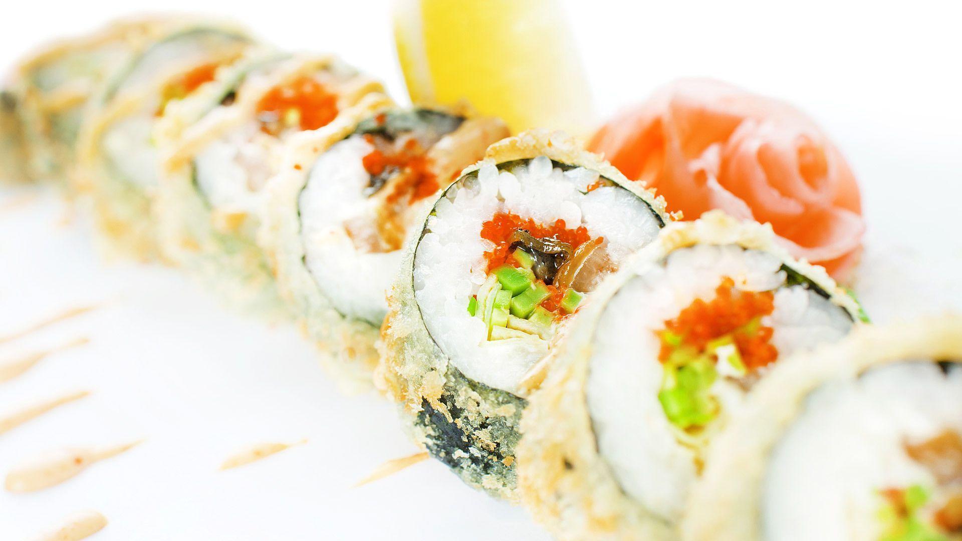 Sushi roll con tempura e caviale, 1920x1080 Full HD, Desktop
