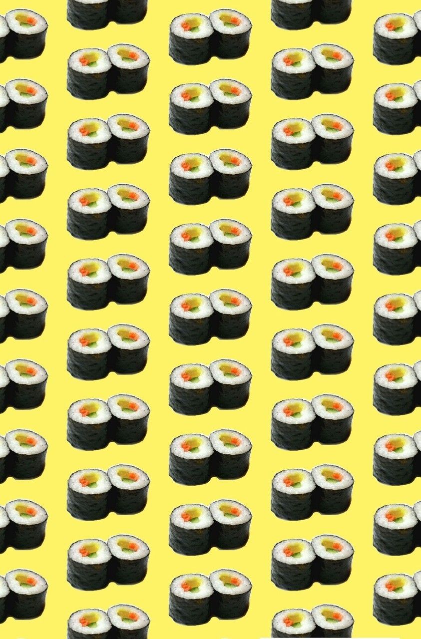 Sushi kawaii pattern turchese, 1267x999 HD, PC