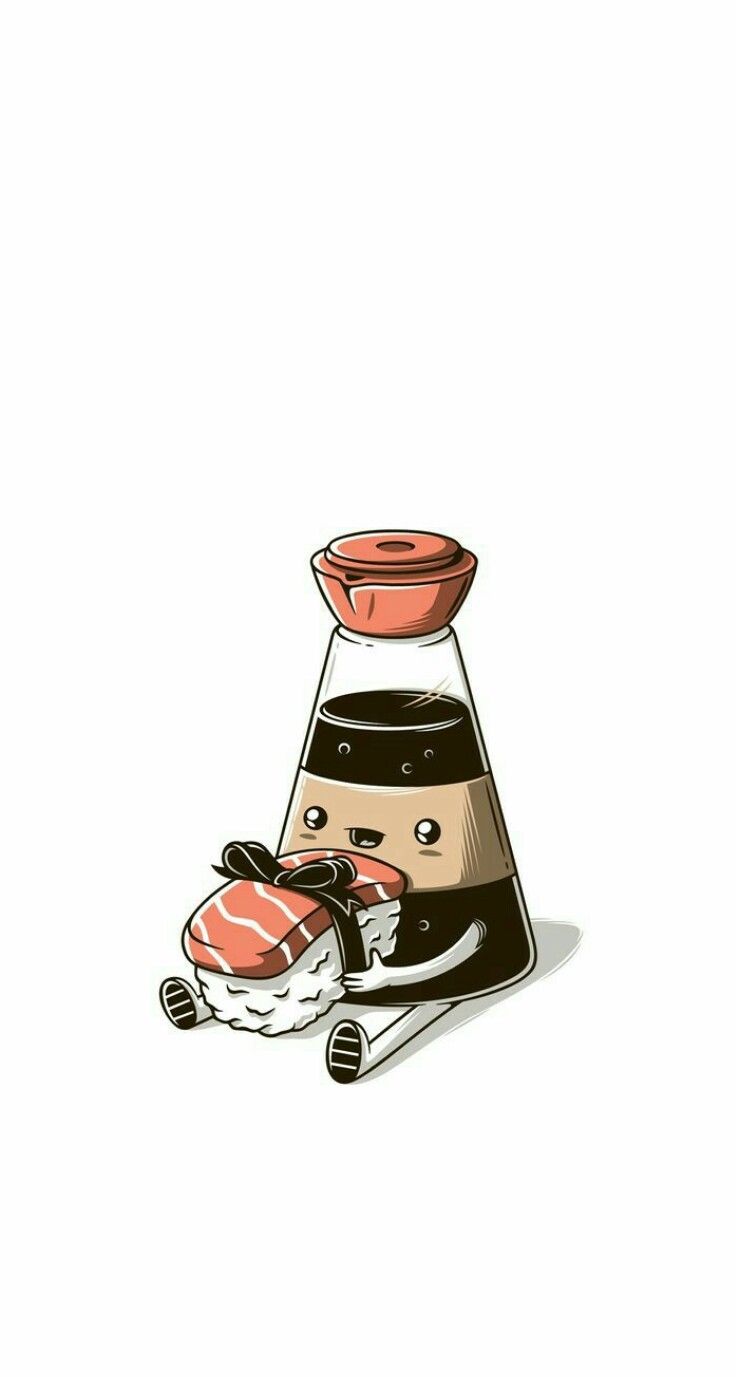 Sushi kawaii su sfondo turchese, 1024x1024 HD, Laptop