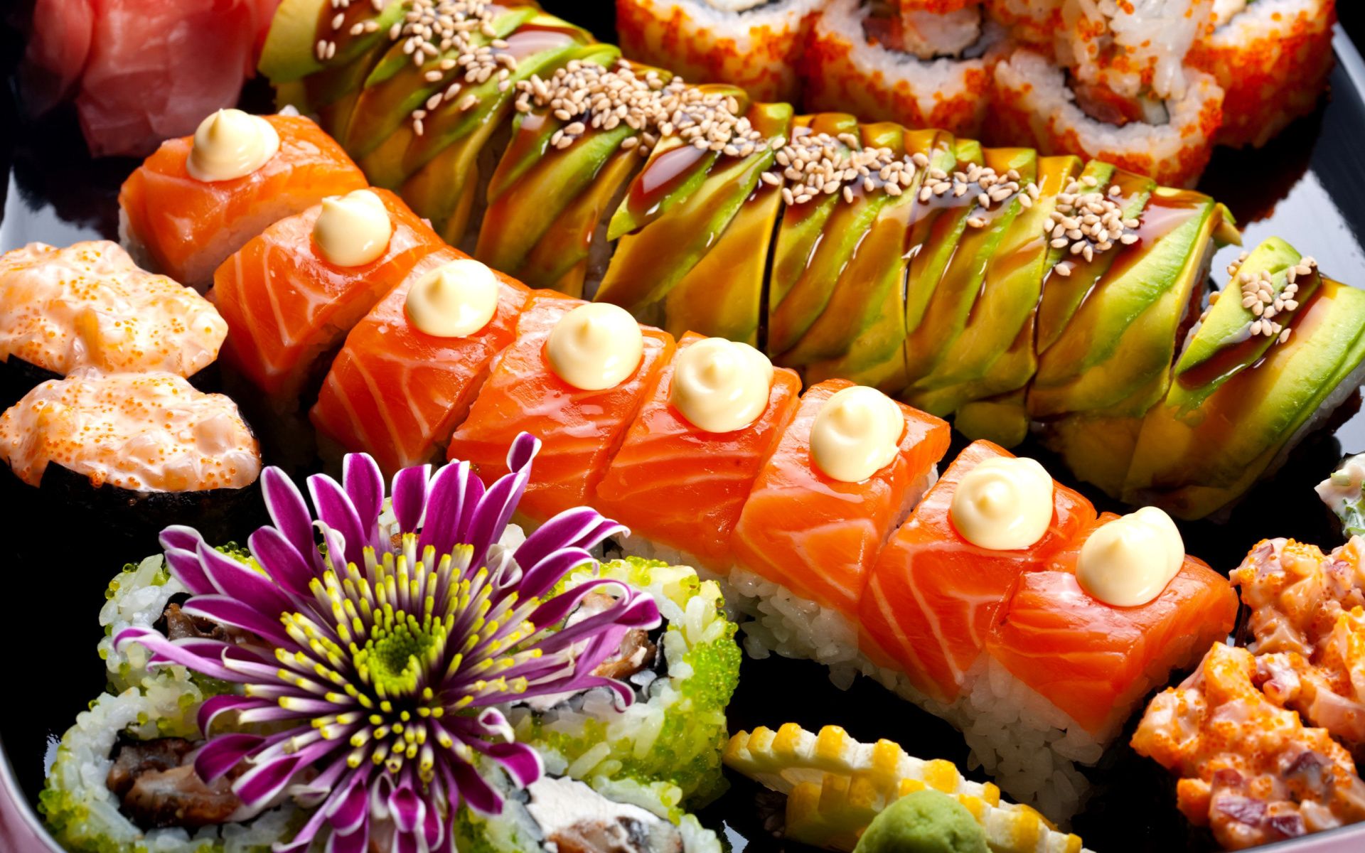 Piatti di sushi con bacchette, 1920x1080 Full HD, PC Desktop