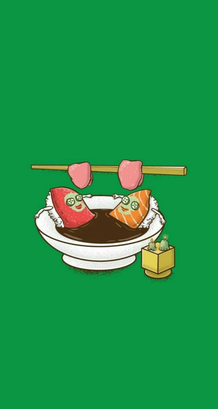 Sushi carini con bacchette verde, 736x1377 Full HD Verticale, iPhone