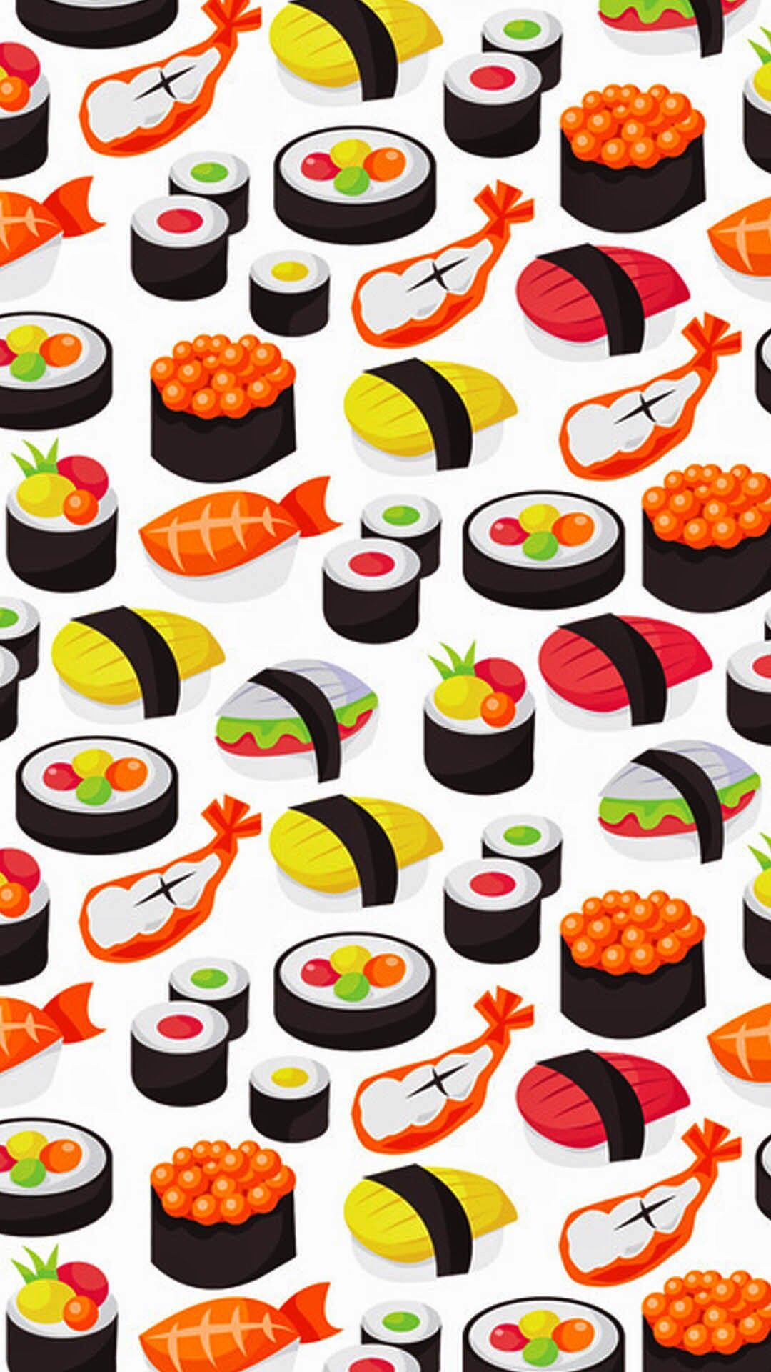 Piatti giapponesi illustrati, sushi e hot pot, 1185x1057 HD, PC
