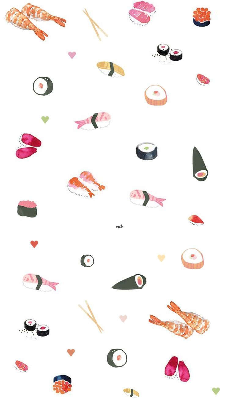 Sushi kawaii con bacchette, 744x1392 Full HD Verticale, Smartphone
