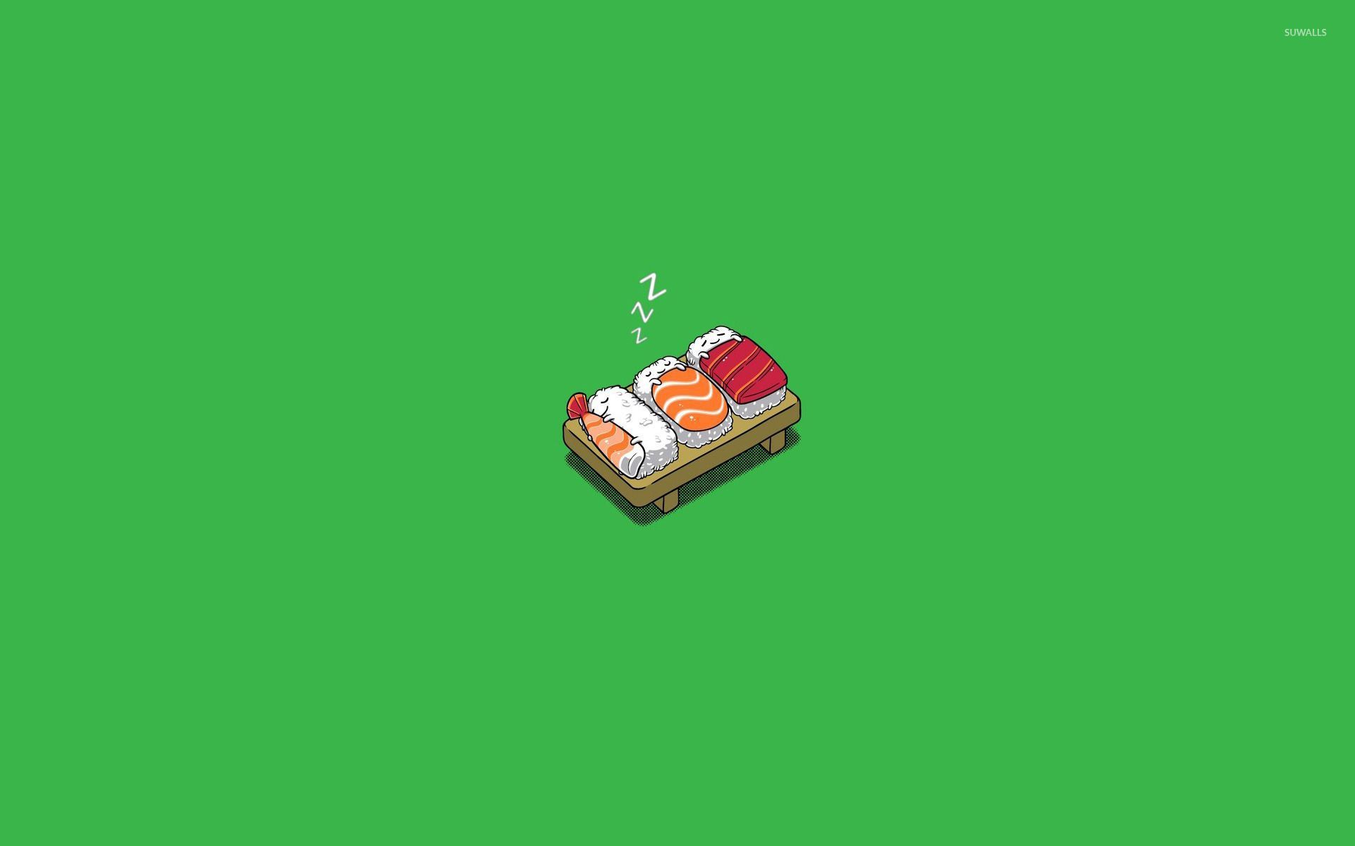 Sushi kawaii pattern menta, 1024x1024 HD, iMac