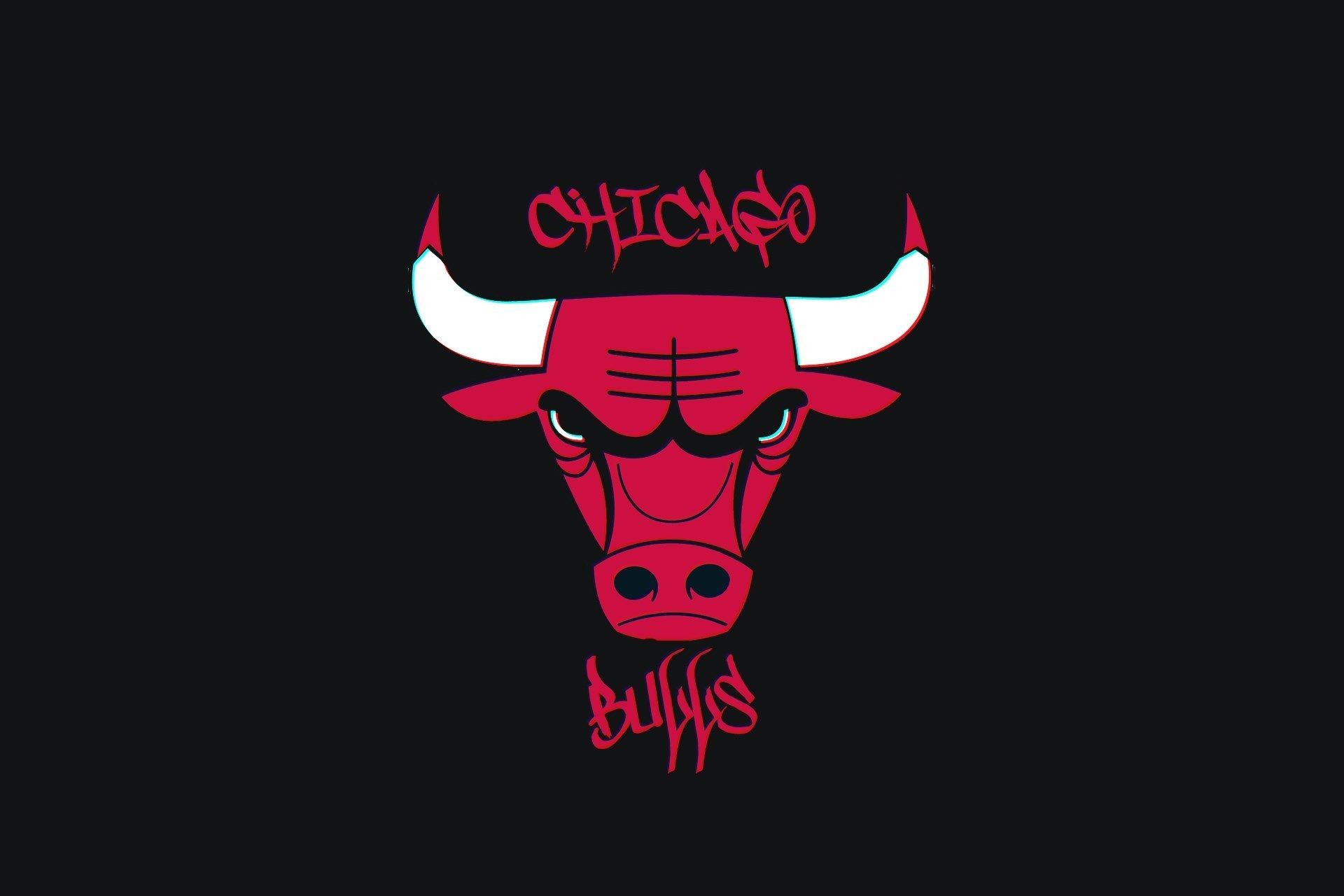 Logo Chicago Bulls rosso, NBA, 1920x1280 Full HD+, PC Desktop