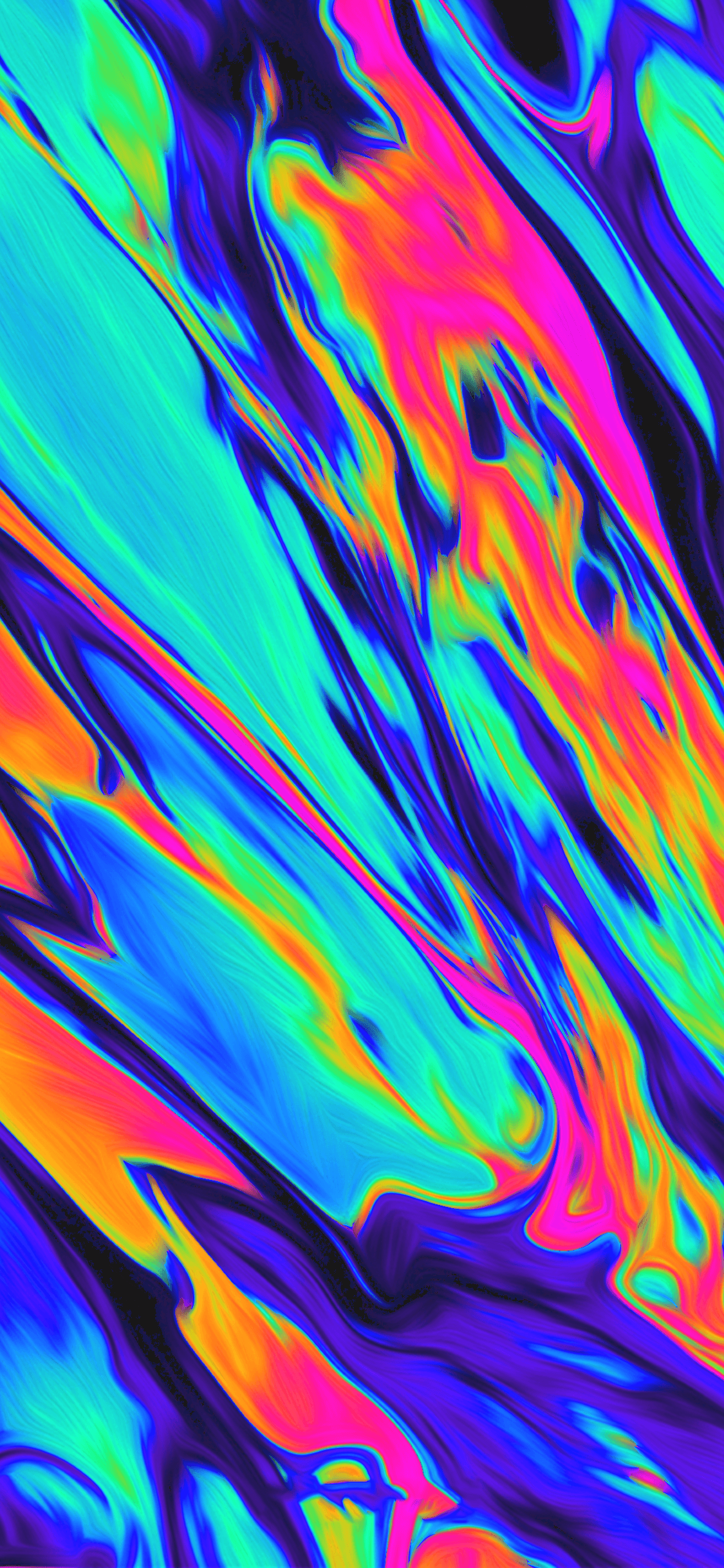 Vortice liquido psichedelico colorato, 1125x2436 Verticale, iPhone