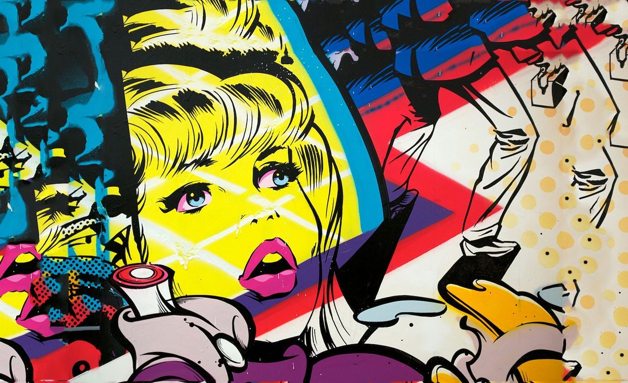 Pop art donna psichedelica colorata, 1280x780 HD, Desktop