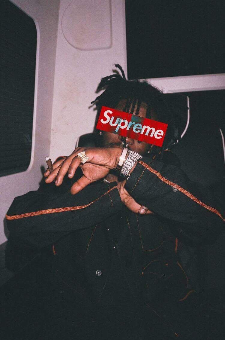 Uomo logo Supreme rosso, streetwear, 750x1131 Verticale, iPhone Plus
