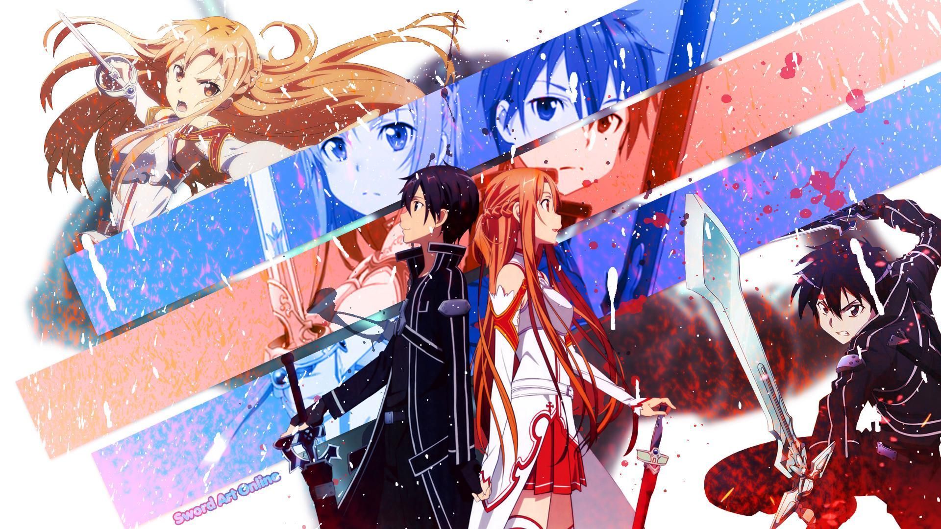 Kirito e Asuna, Sword Art Online, 1920x1080 Full HD, PC Desktop