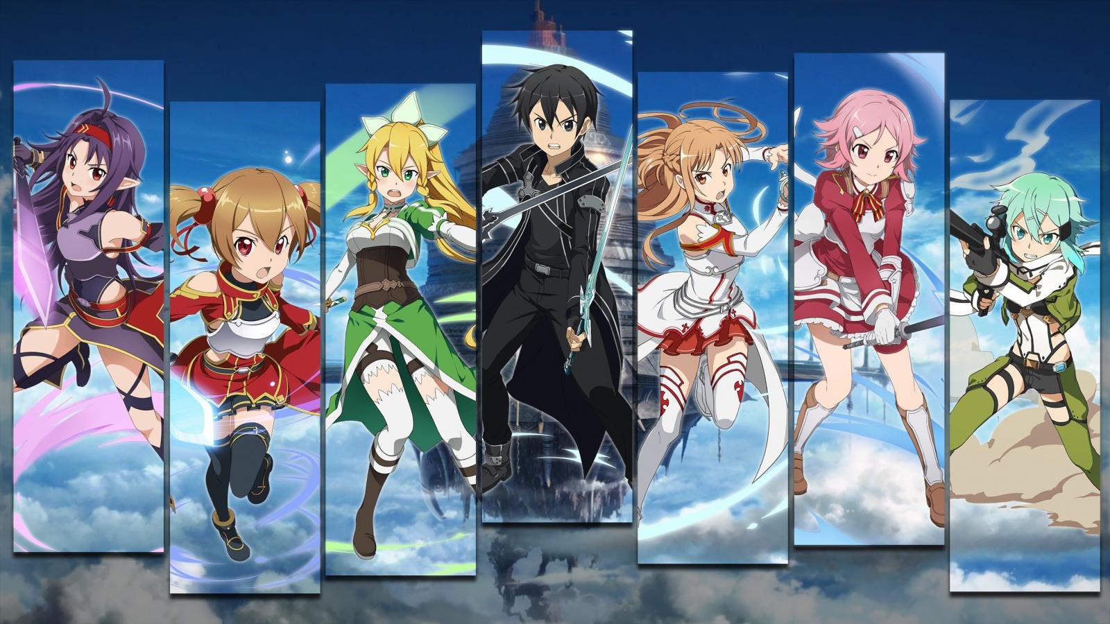 Personaggi Sword Art Online, cielo, 1600x900 900p, PC Desktop