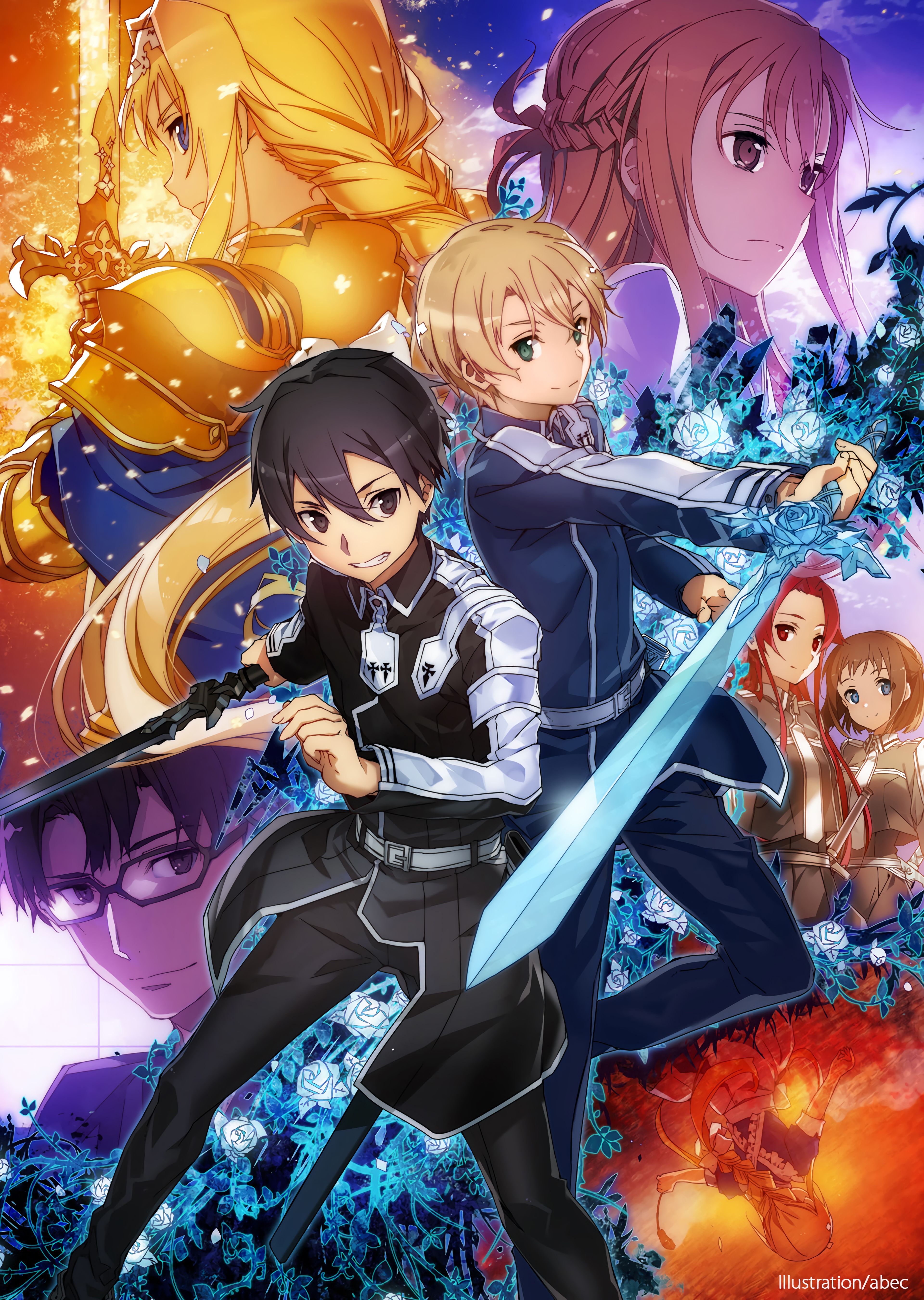 Sword Art Online Alicization personaggi, MMORPG VR, 3840x5400 Full HD Verticale, Smartphone