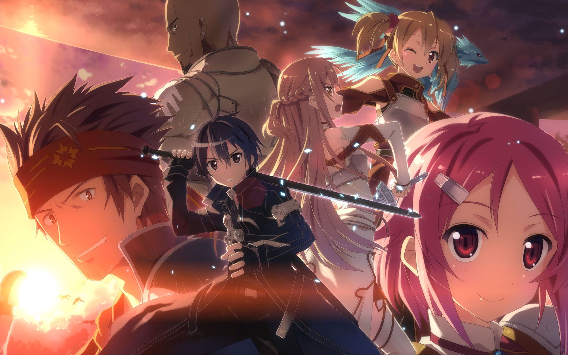 Personaggi Sword Art Online battaglia, 1920x1200 Full HD+, iMac