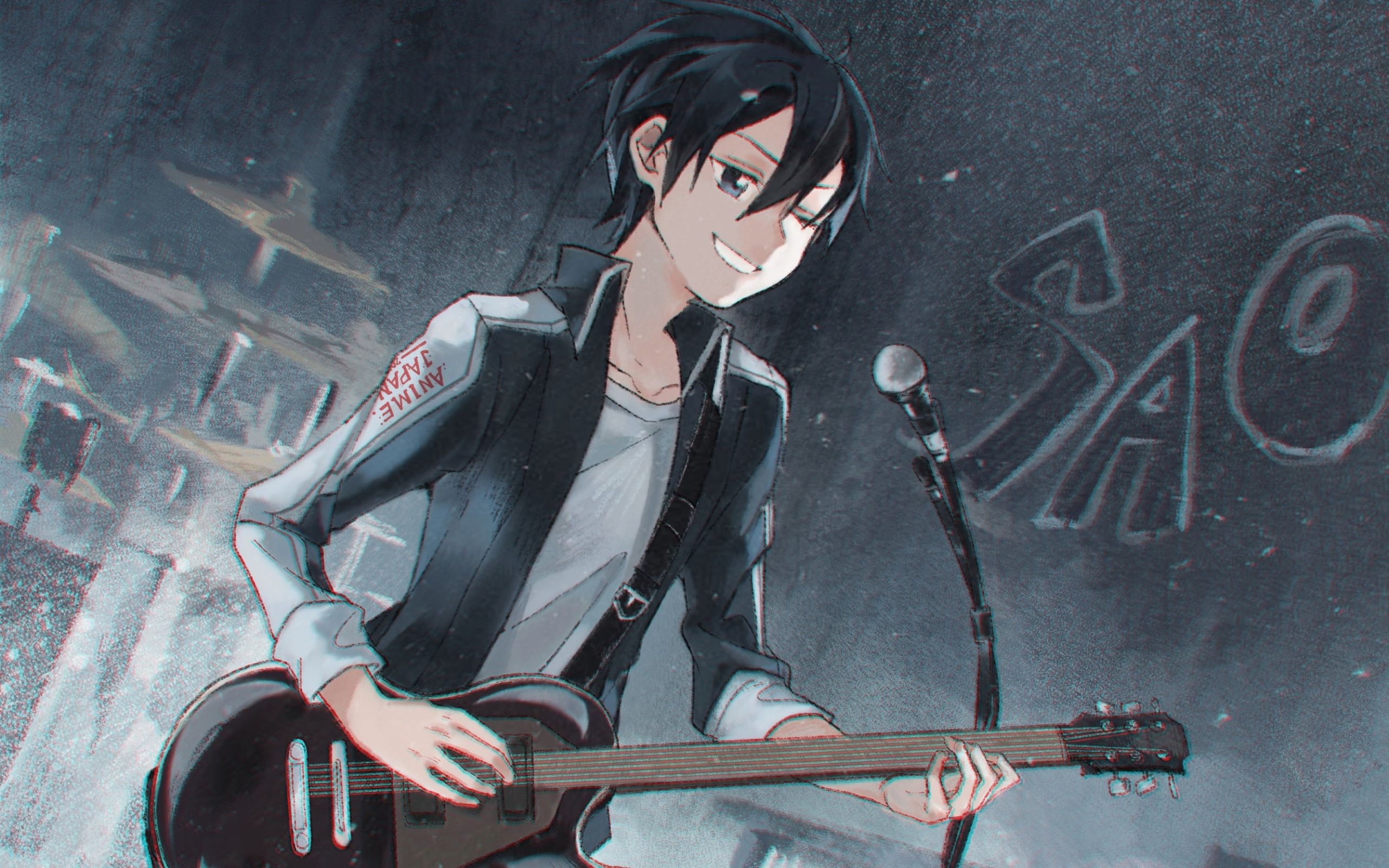 Kirito con chitarra, Sword Art Online, 2560x1600 2K+, Desktop