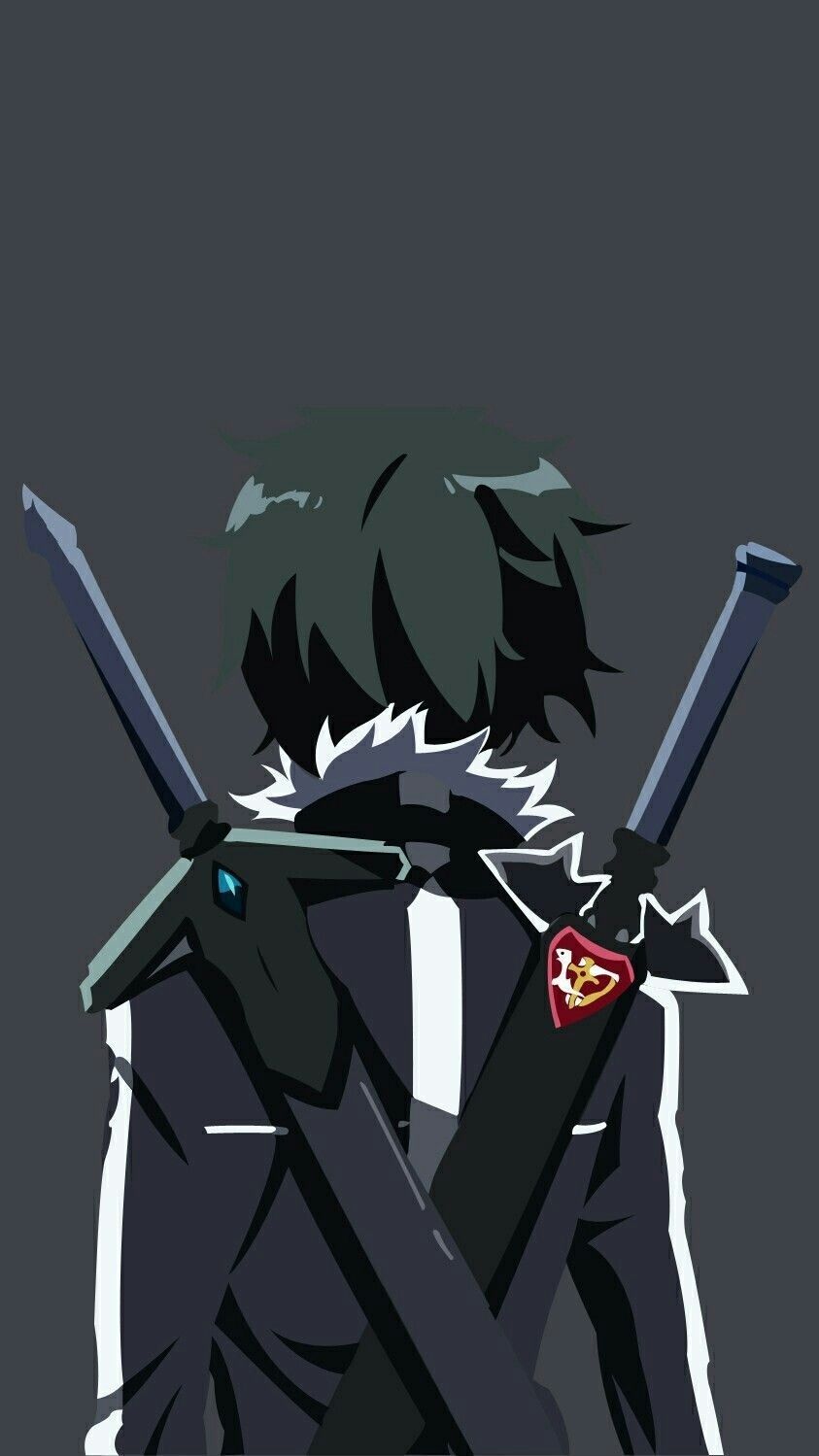 Kirito spade incrociate Sword Art Online, 843x1499 Verticale, Mobile