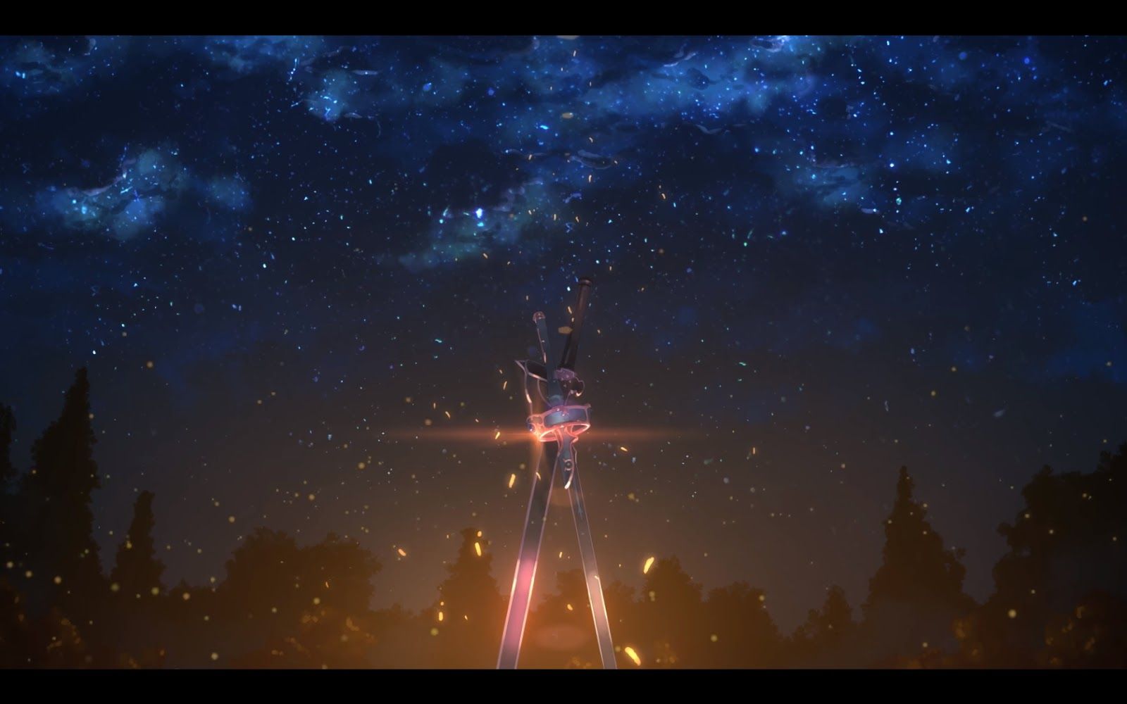 Kirito Sword Art Online notte stellata, 1600x1000 HD Ready, Desktop