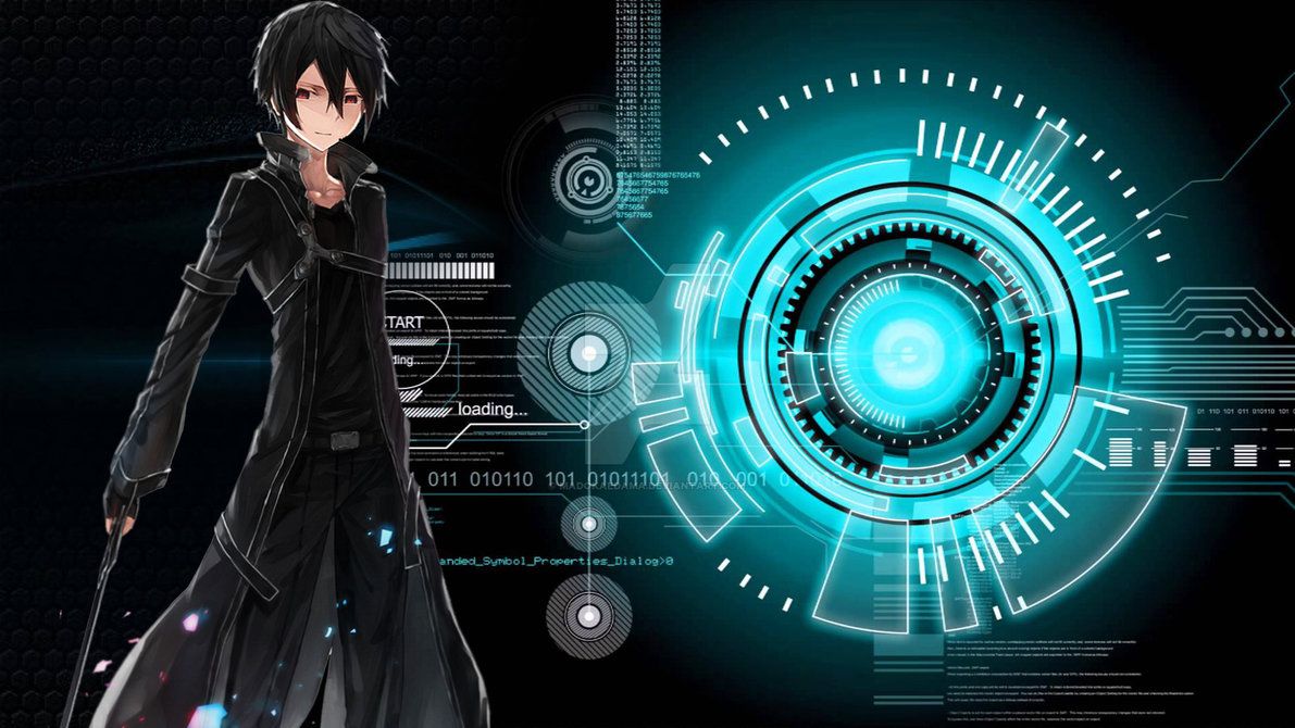 Kirito Sword Art Online interfaccia digitale, 1191x670 HD, Laptop