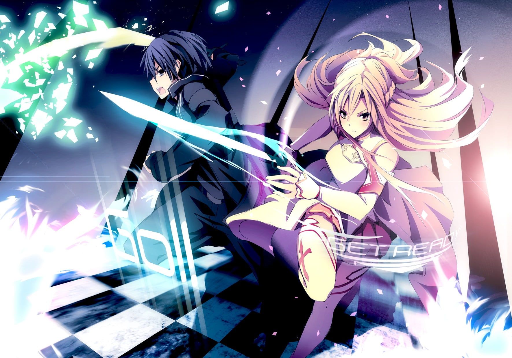 Kirito e Asuna, Sword Art Online, 1771x1240 900p, PC