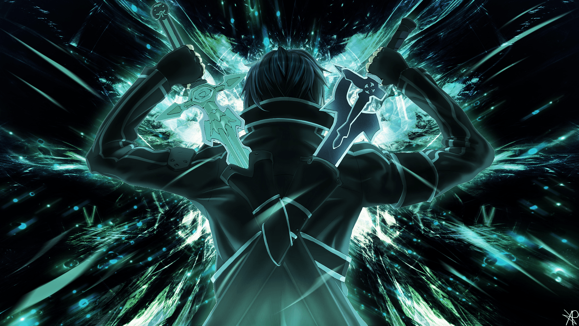 Kirito spade energia blu, 1920x1080 1080p, Laptop