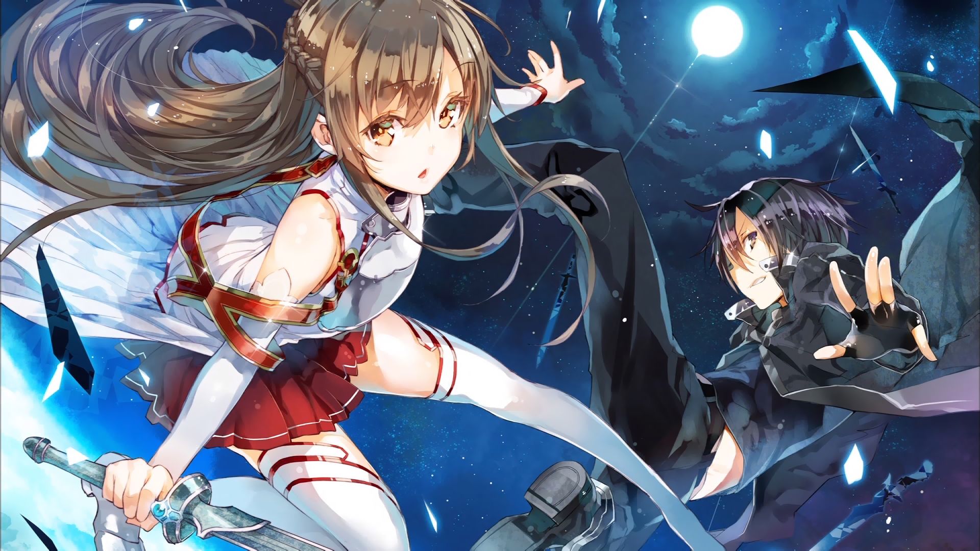 Asuna e Kirito, Sword Art Online, 1920x1080 Full HD 1080p, PC Desktop