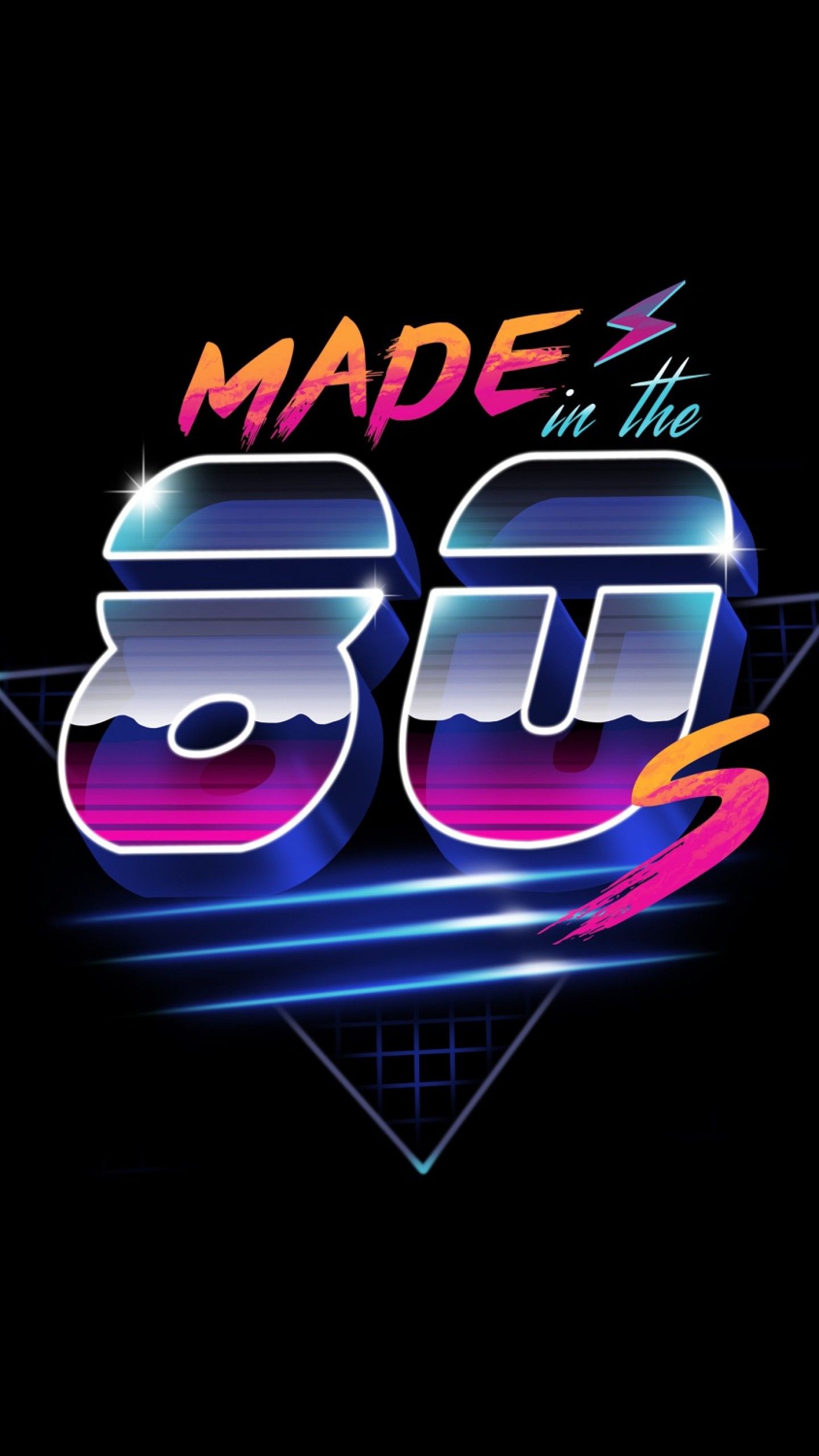 Made in the 80s testo neon, 1440x2560 Full HD Verticale, Samsung Galaxy