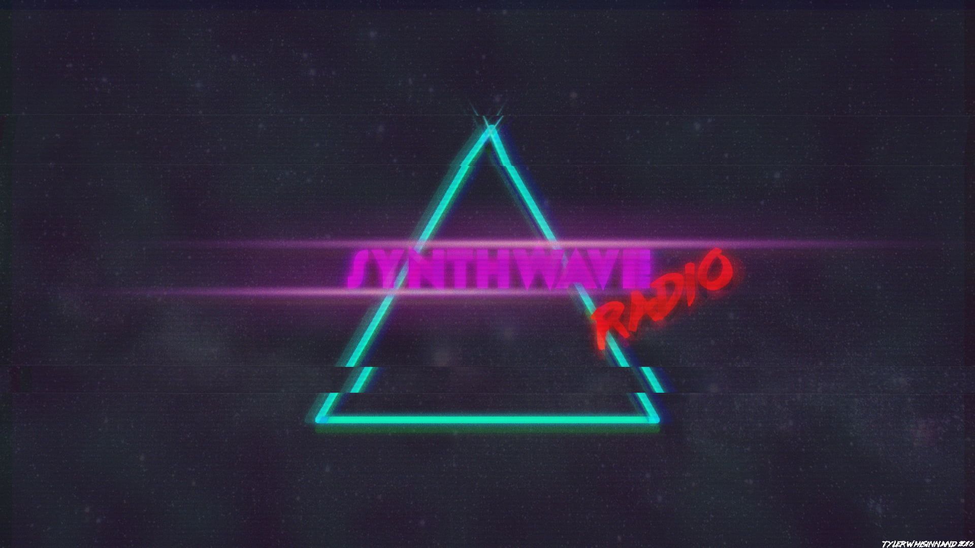 Triangolo neon logo synthwave, 1920x1080 Full HD 1080p, Laptop